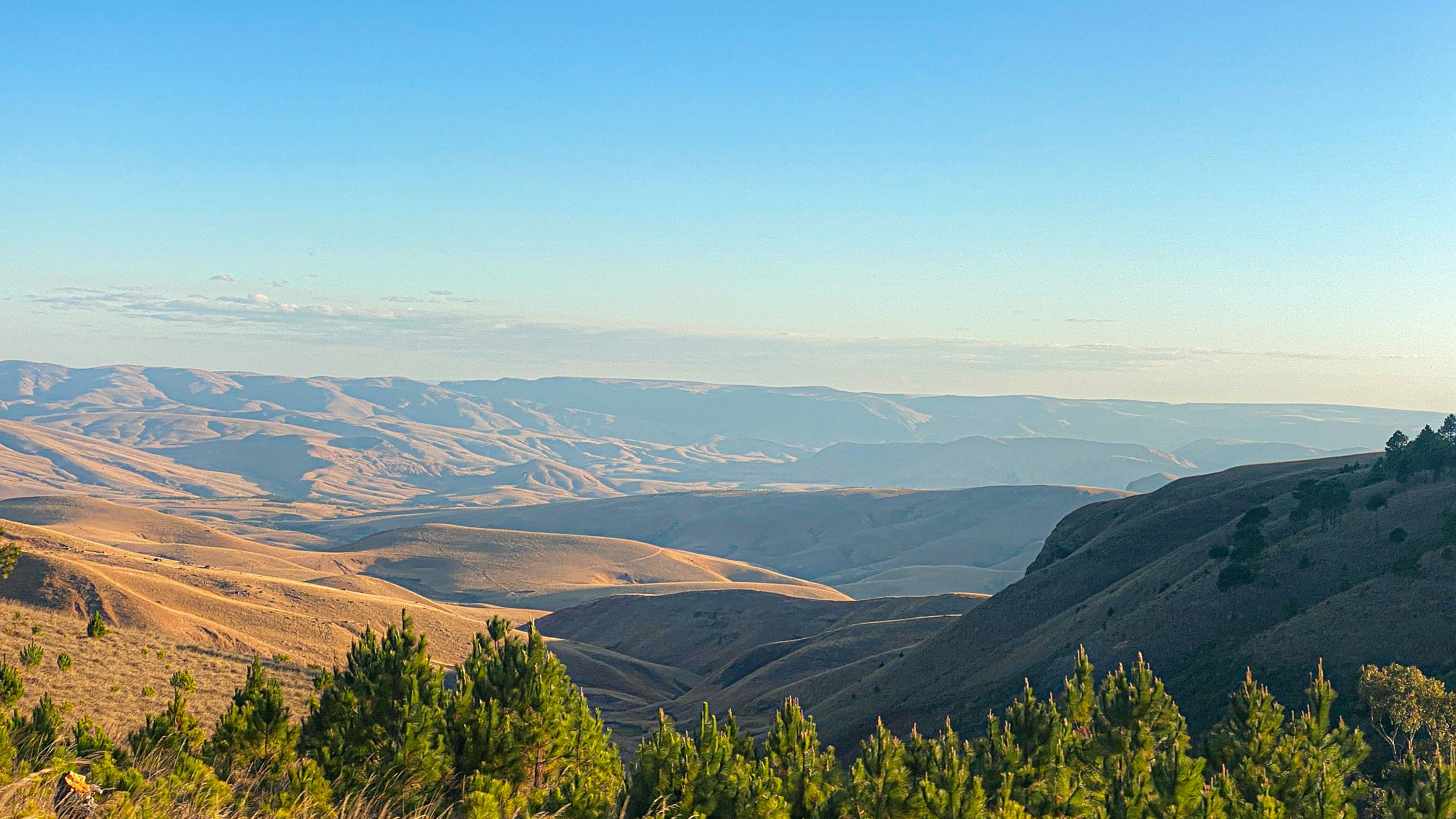 Paysage vallonné des hautes terres de Madagascar